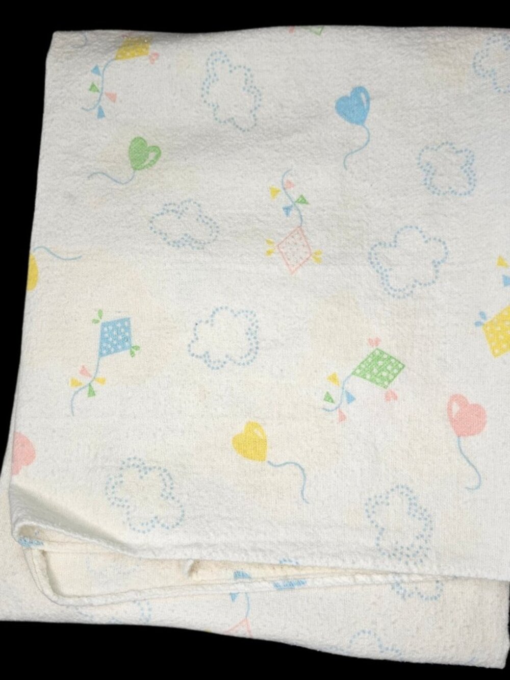 VTY Beacon Baby Blanket Receiving Kites Balloons Cotton Clouds White Flannel